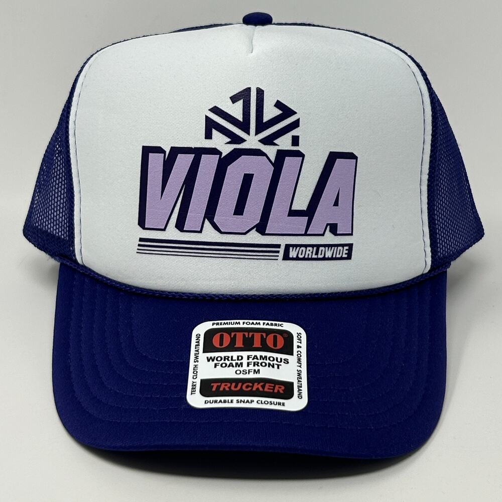 Viola Brands Worldwide Trucker Hat Cap Purple Cannabis Weed Snapback